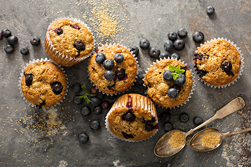 Flourless Blueberry Muffins