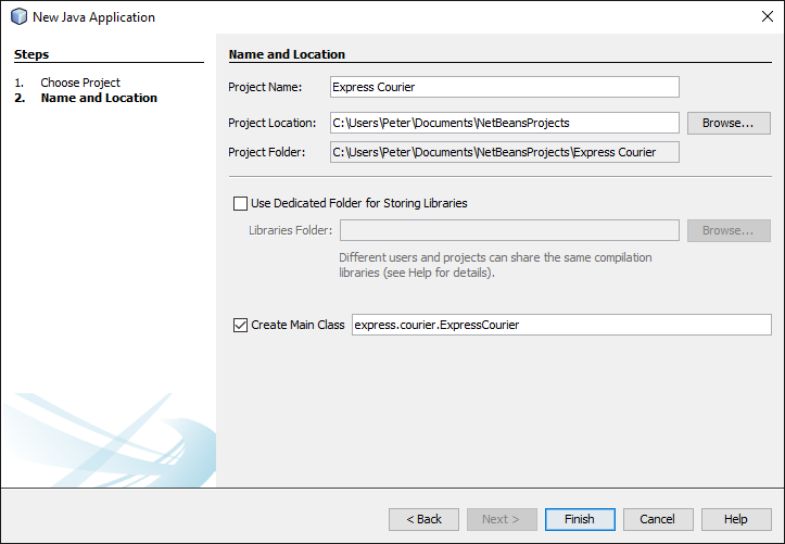 Create java project