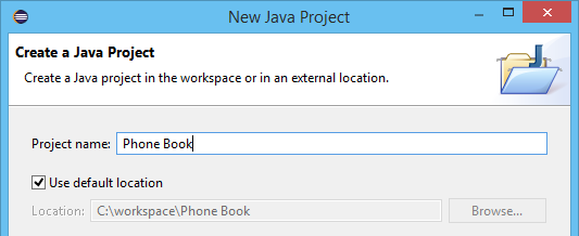 Create java project