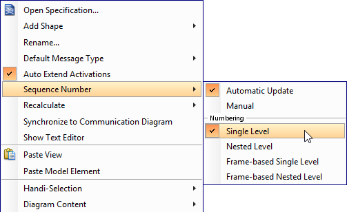 select to number messages on diagram (single level)