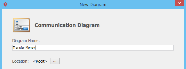 Create communication diagram in Diagram Navigator