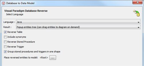 Select reverse database table to model