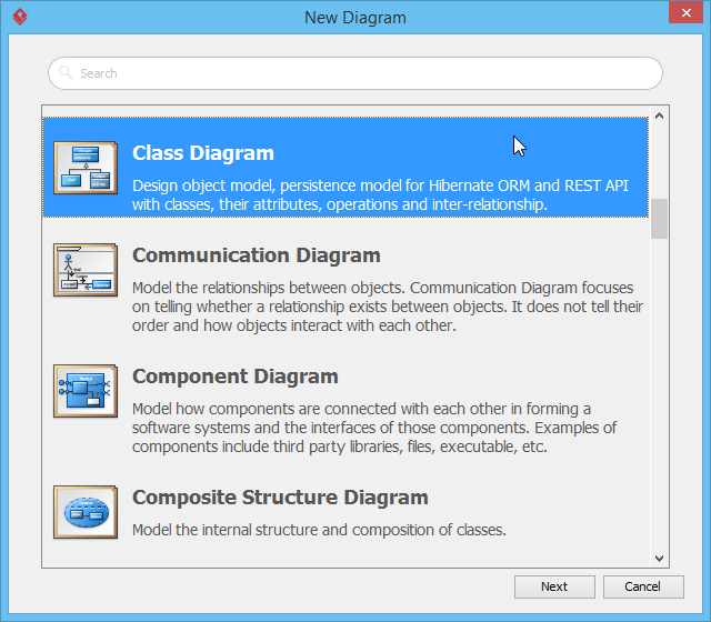 New class diagram