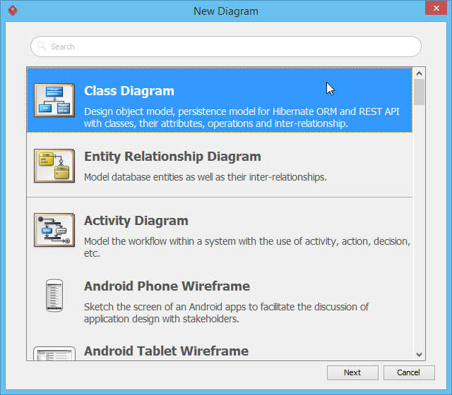 New class diagram