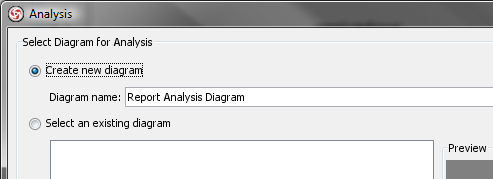 analysis dialog