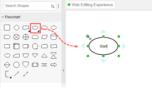 Create flowchart start symbol