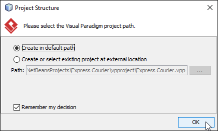 Project structure dialog