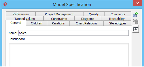 Model specification