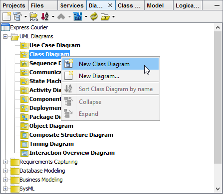 New class diagram