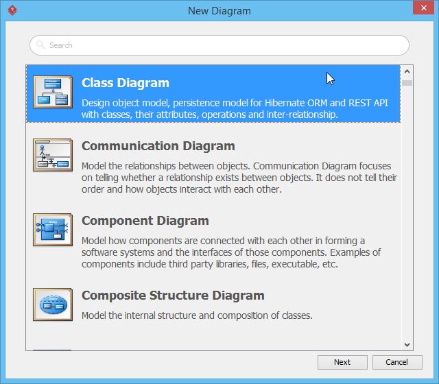 New class diagram