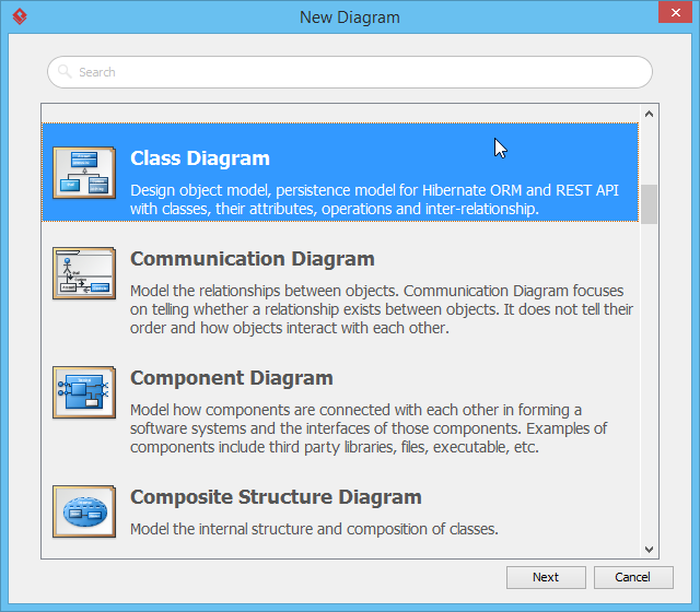 Creating class diagram