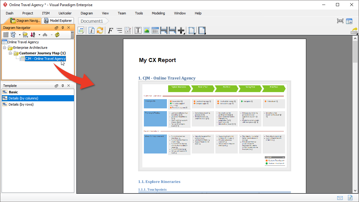 Compose Your Own Journey Map Report