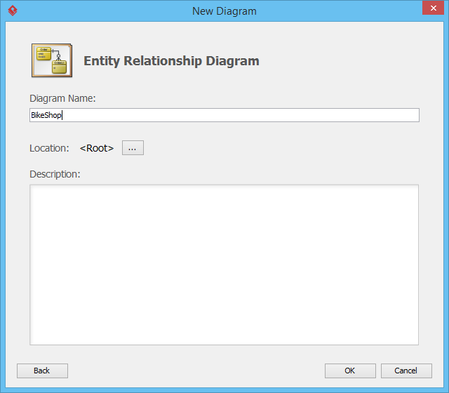 Entered diagram name