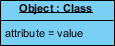 Object Diagram Notation: Object Attribute