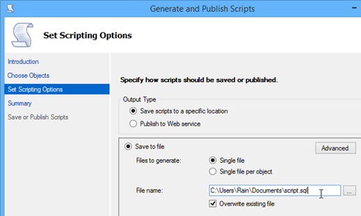 05 specify output path