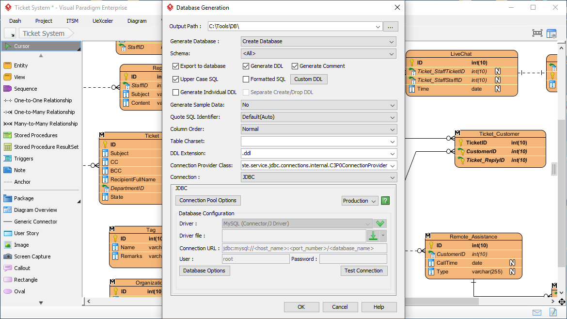 Generate Database from ERD