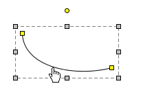 Draging line as curve