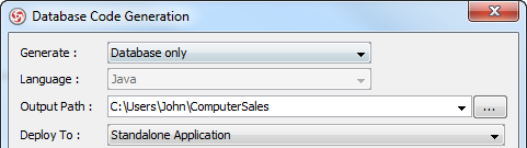 Specify output path of generated script