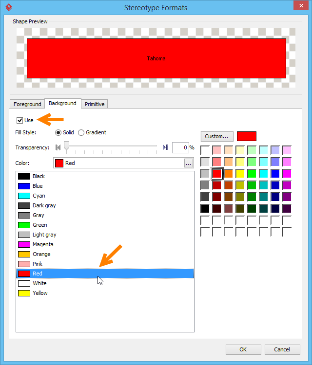 Configure stereotype color