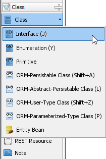 Selecting interface class