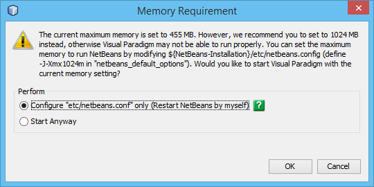 Adjust memory settings