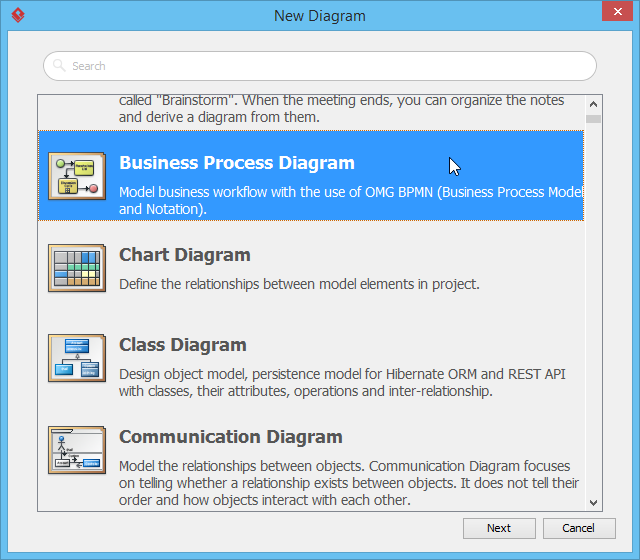 New diagram window