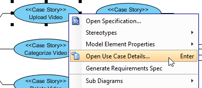 Open use case details