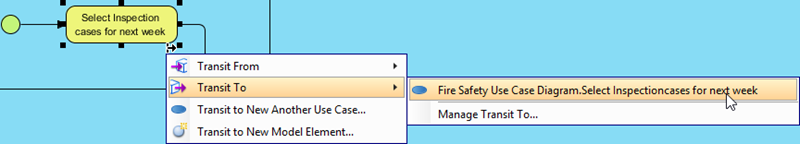 Transit from BPMN task to use case