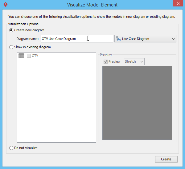 visualize model element