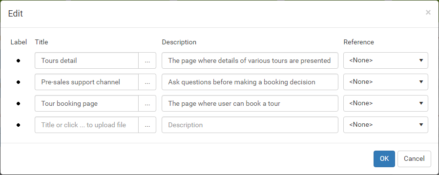 Entering touchpoints