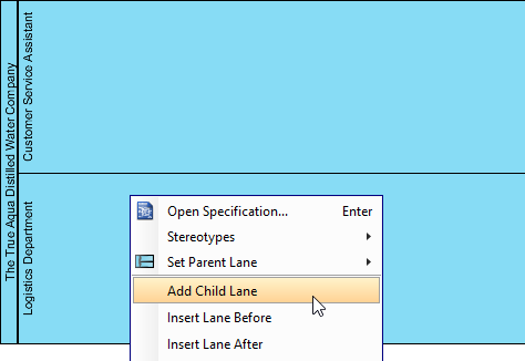 Add child lane