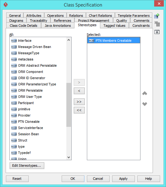 stereotype ptn members creatable