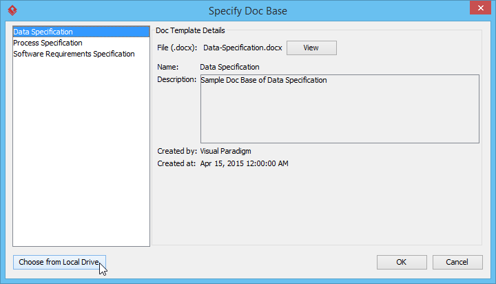 Choose Doc Base from local drive