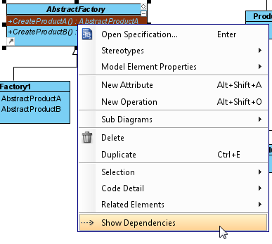 show dependencies