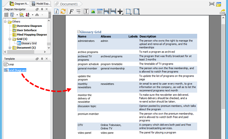 Create content in Doc. Composer