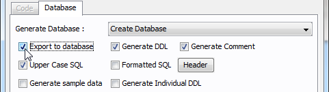 Check on export to oracle database