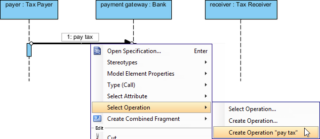 create operation pay tax