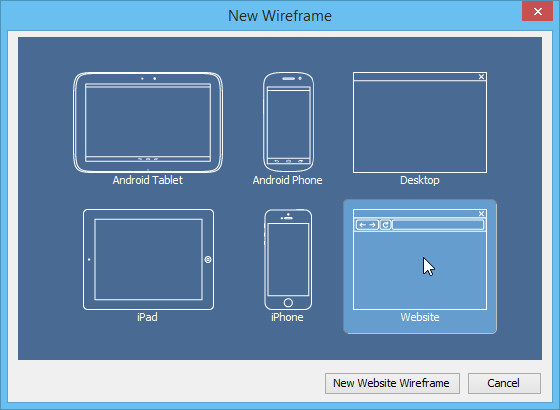 New wireframe window