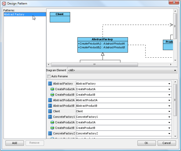 select pattern