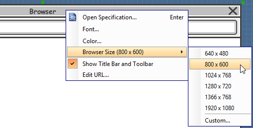 Adjusting browser window size