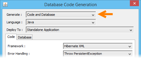 Selected code and database