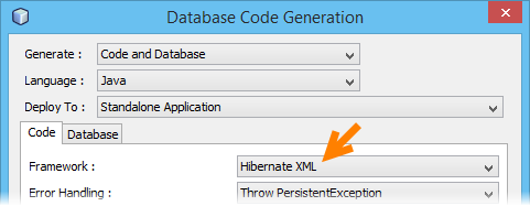 Selected Hibernate XML