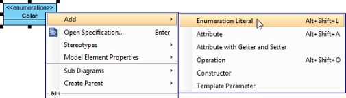 Add an enumeration literal