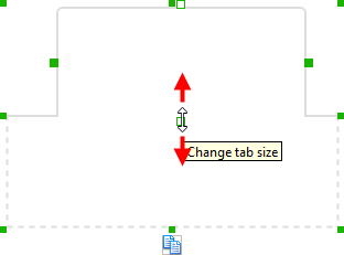 Adjusting the tab height