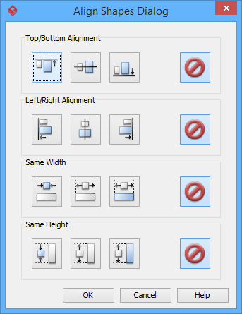 Align Shapes Dialog