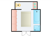 Bathroom sections floor plan template