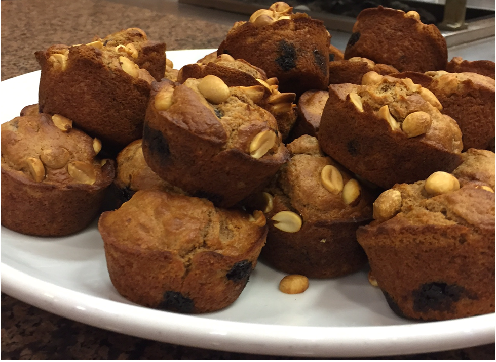 Black N’ Blueberry Muffins with Peanuts