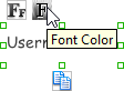 Adjusting font color of label