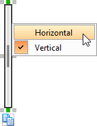 Changing the orientation of split bar