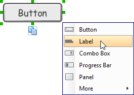 Choosing the wireframe element to be created